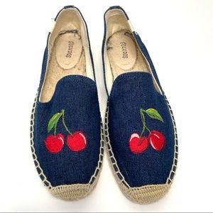 SOLUDOS Denim and Cherries Espadrille